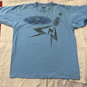 Ford Motorsport Shirt Mens XLarge Light Blue Spark Plug